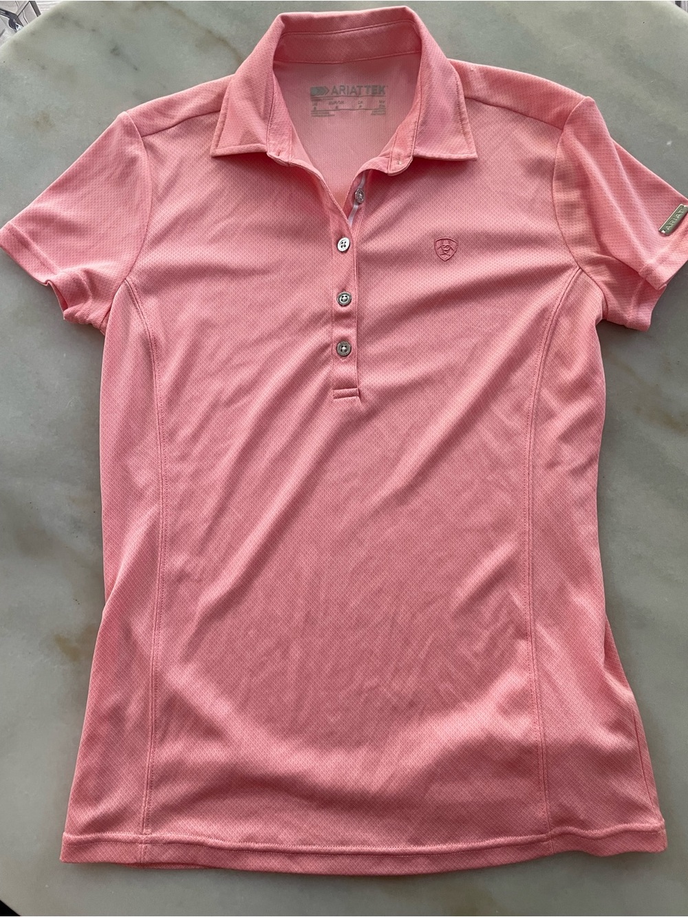 Ariat Coral-Pink Short Sleeve Polo size S